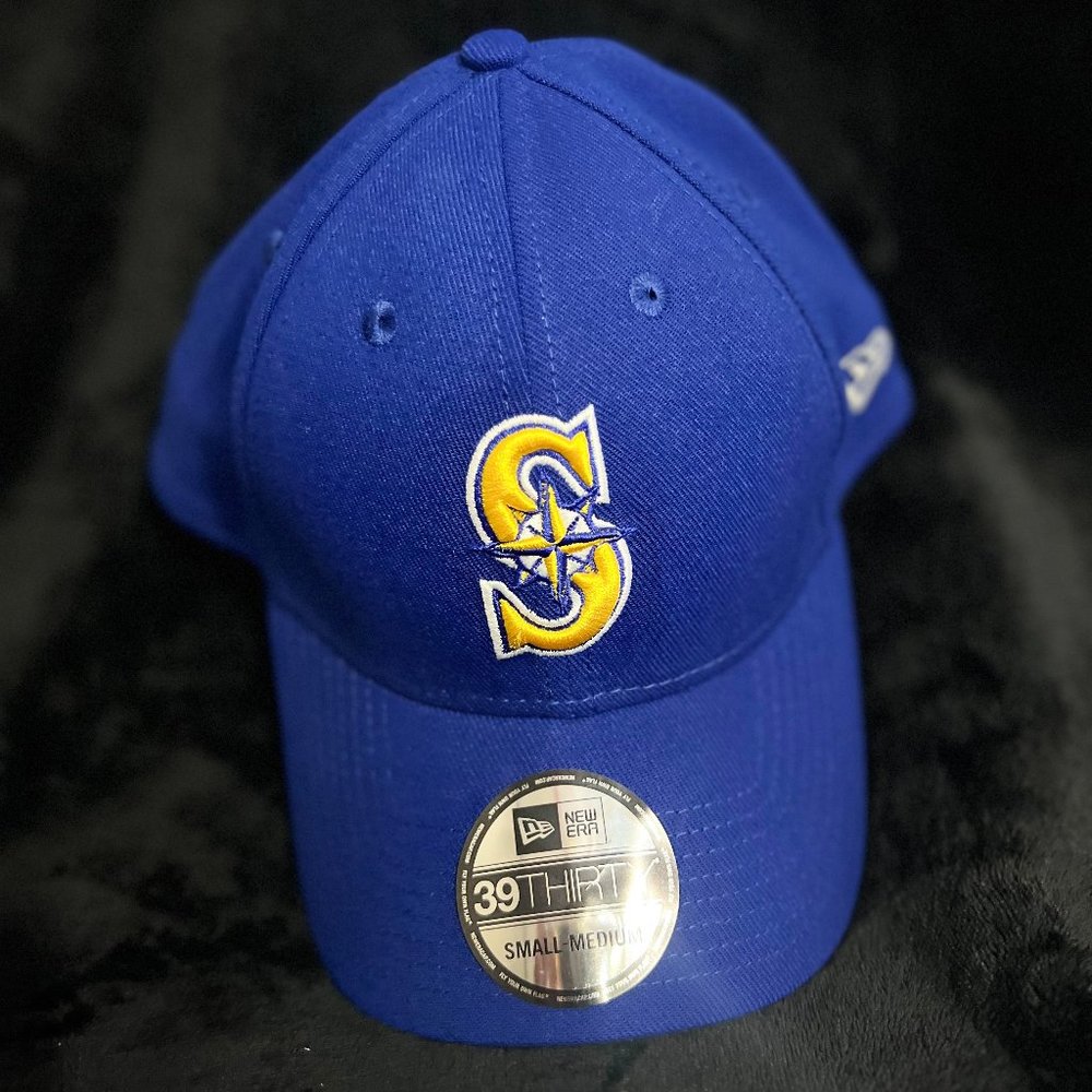 Men's Seattle Mariners New Era Royal Team Classic Alternate 2 39THIRTY Flex Hat - Picture 2 of 8